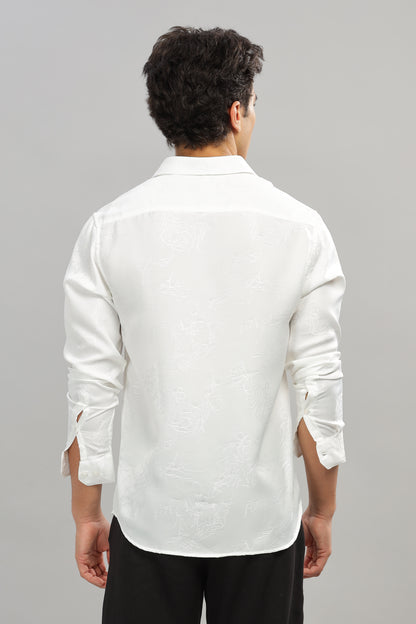 Birch Satin Self-Textured Shirt