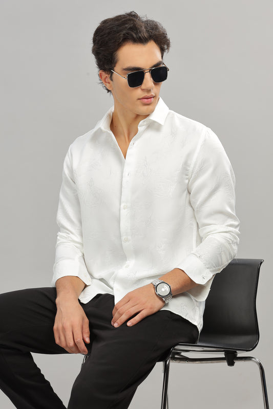 Birch Satin Self-Textured Shirt