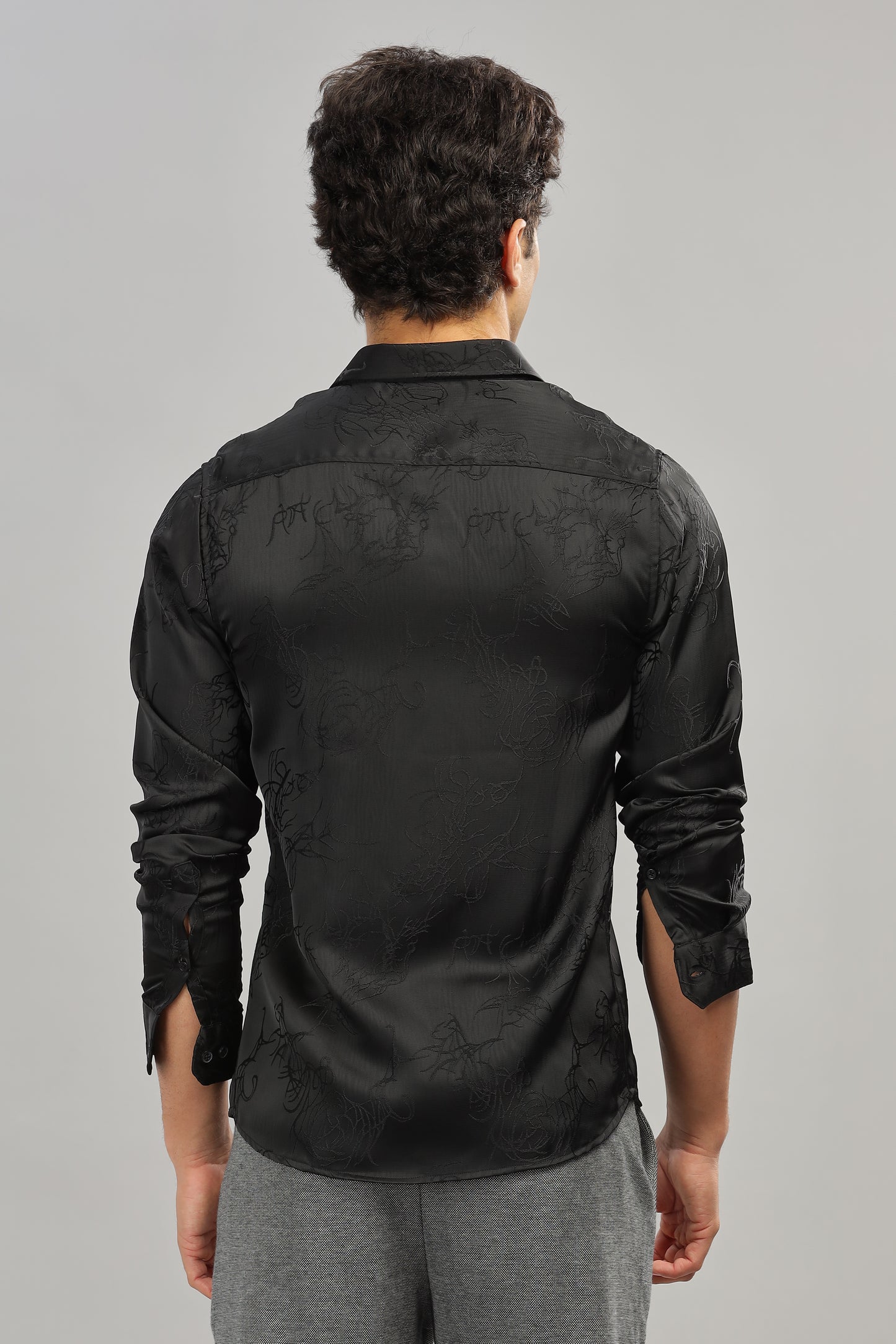 Birch Satin Self-Textured Shirt