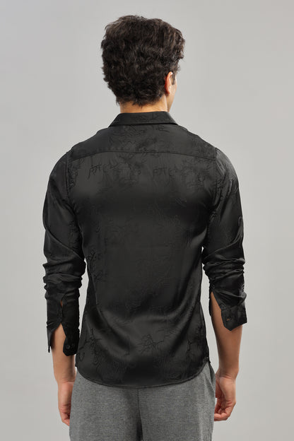 Birch Satin Self-Textured Shirt
