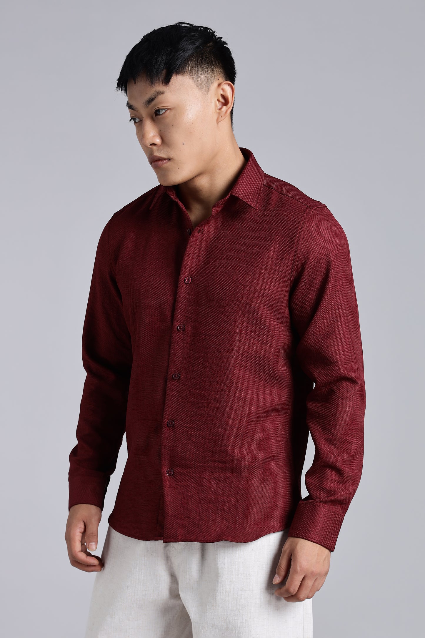 TerraWeave Marron Cotton Shirt