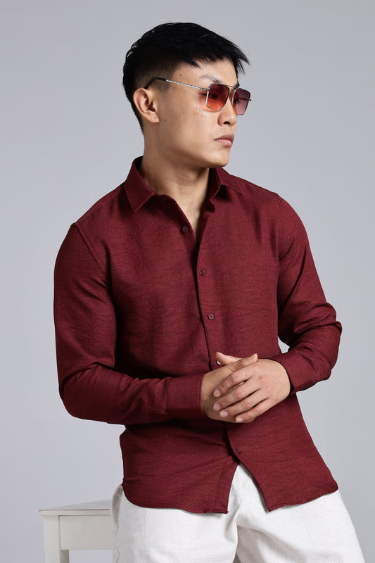 TerraWeave Marron Cotton Shirt