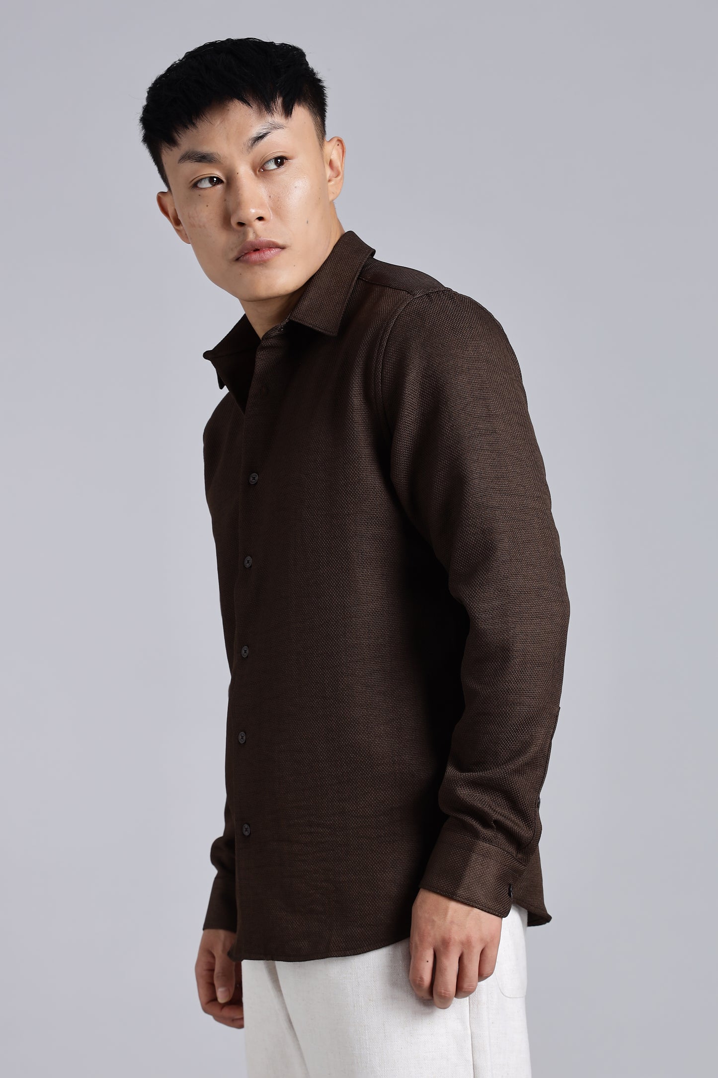 Mocha Majesty Cotton Shirt