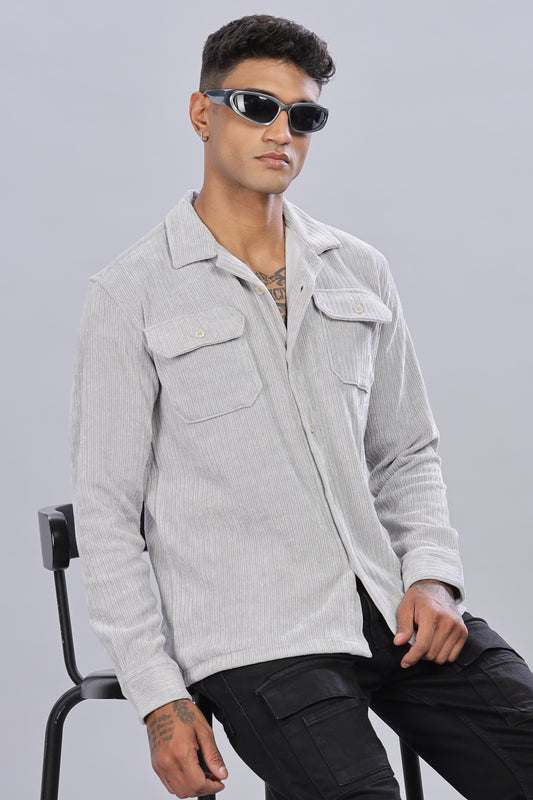 Grey Corduroy  Shacket