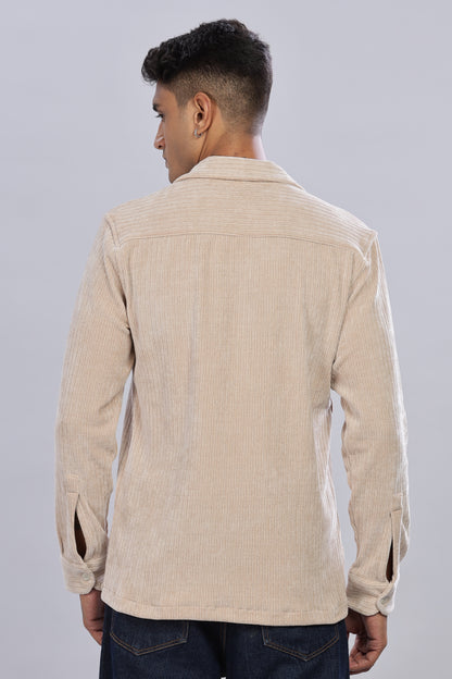 Cream Corduroy Shacket