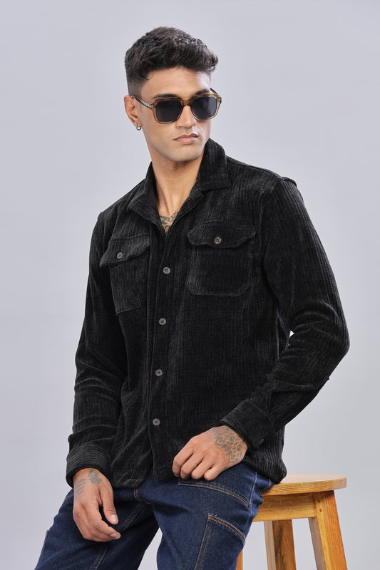 Black pearl Corduroy  Shacket