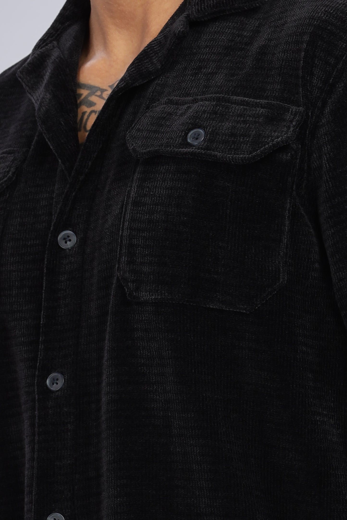 Black Corduroy Shacket