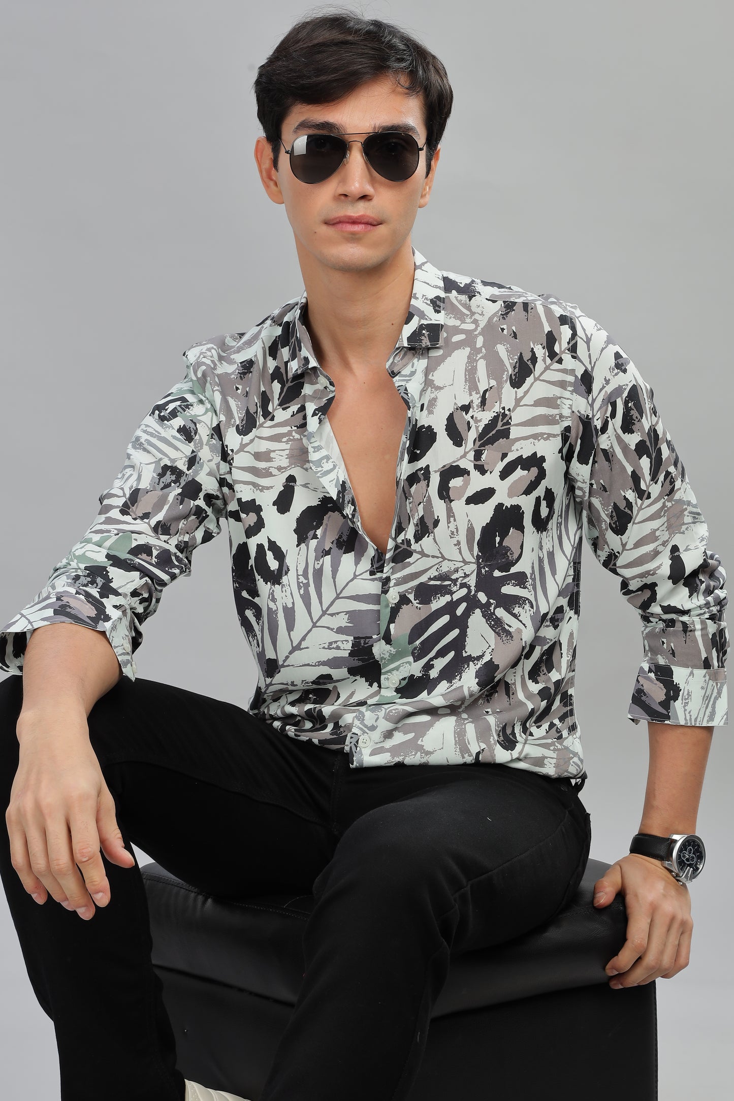 Shadow Tropic Print Shirt
