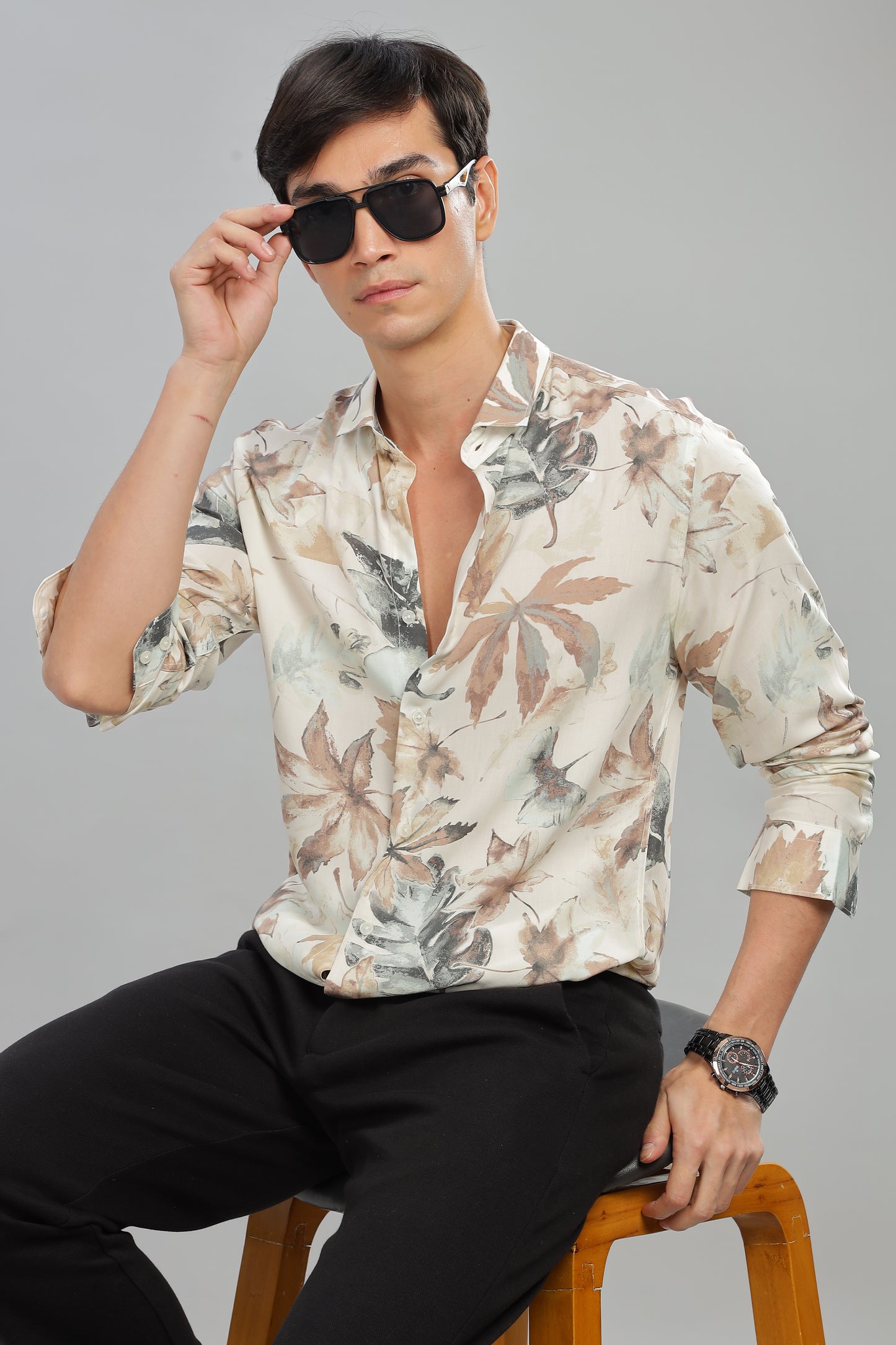 Oldlove Desert Drift Floral Print Shirt