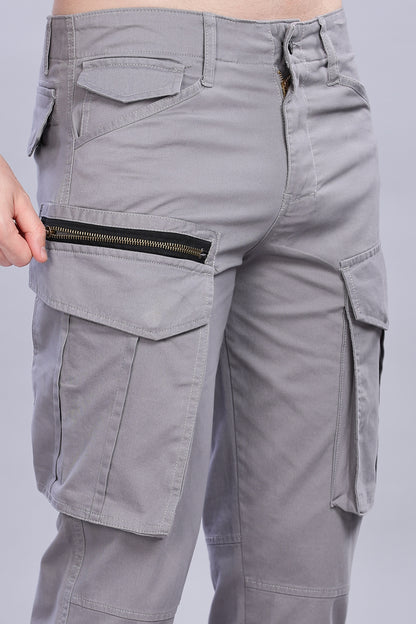 Grey Korean zipper adventure pants