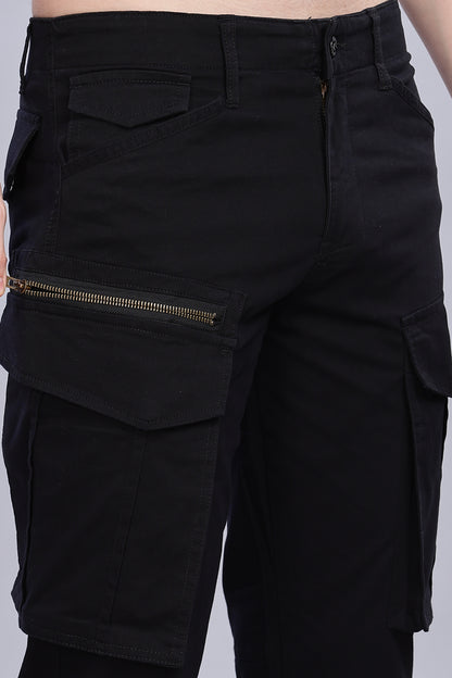 Black Korean zipper adventure pants