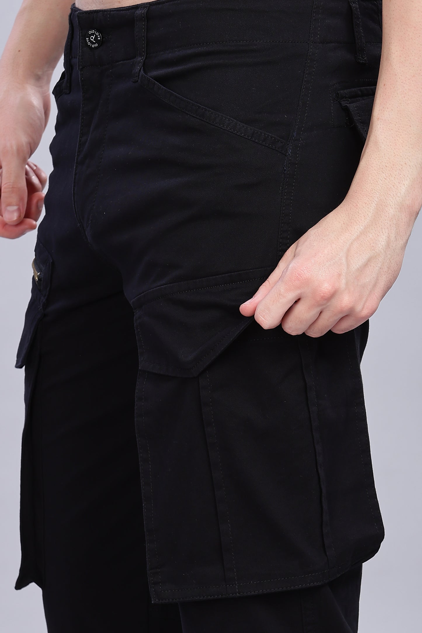 Black Korean zipper adventure pants
