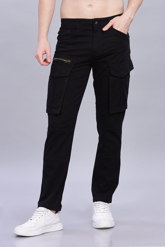 Black Korean zipper adventure pants