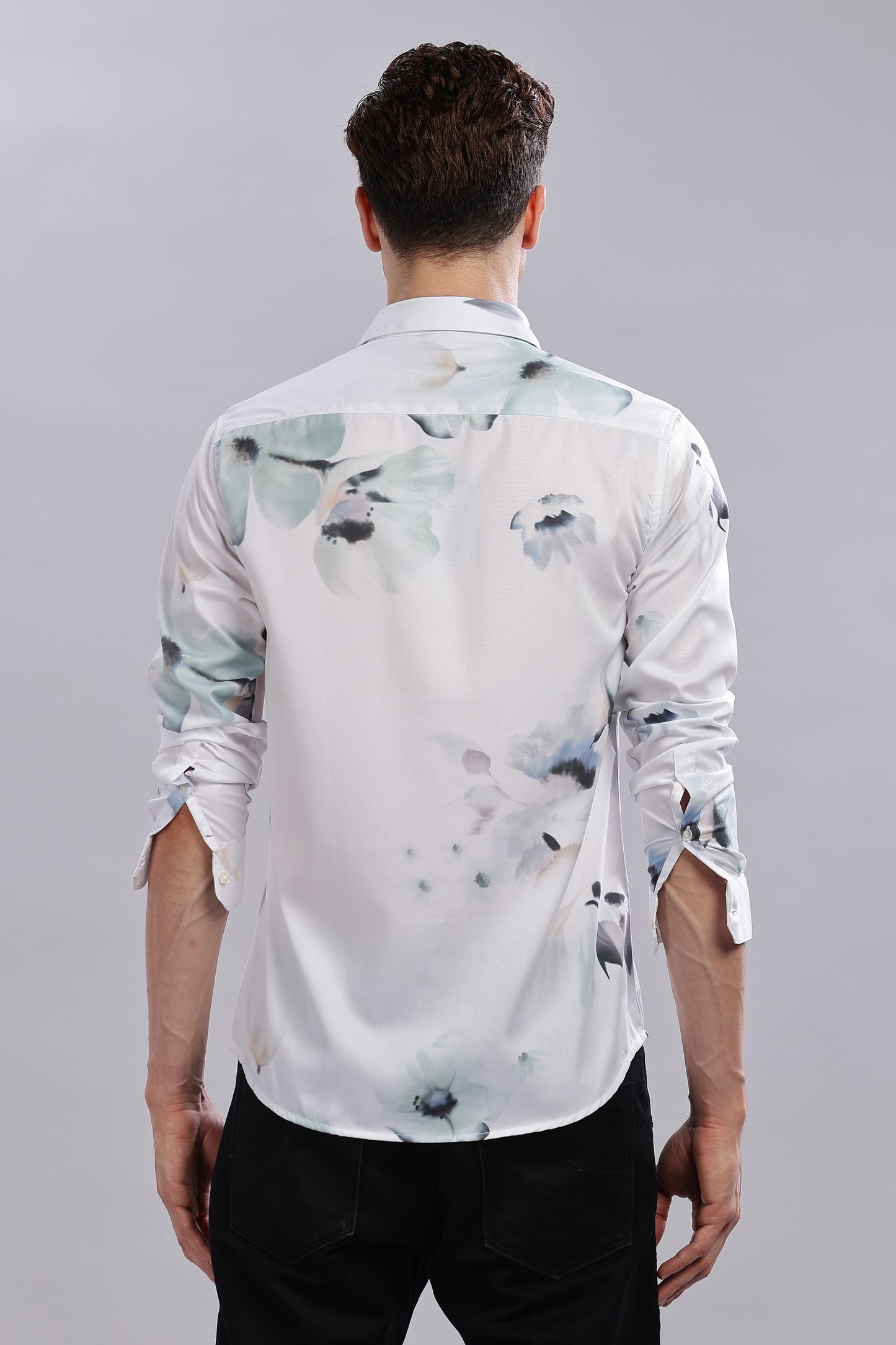 Flora Print Satin Shirt
