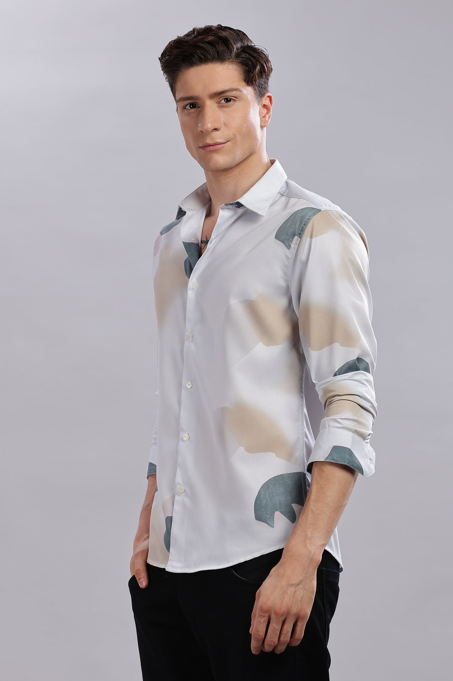 Cedar Satin Printed shirts