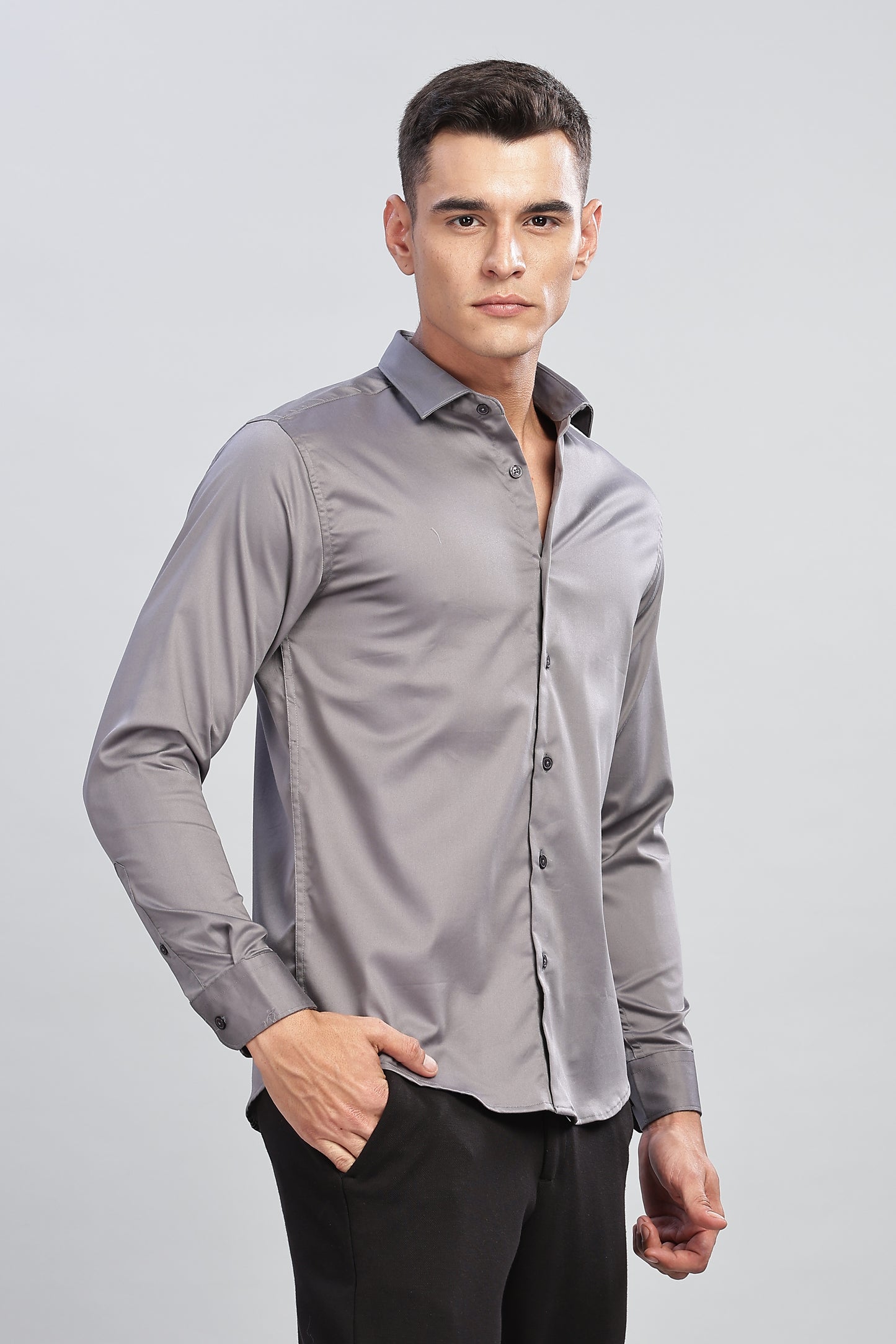 Charcoal Grey Formal Shirt