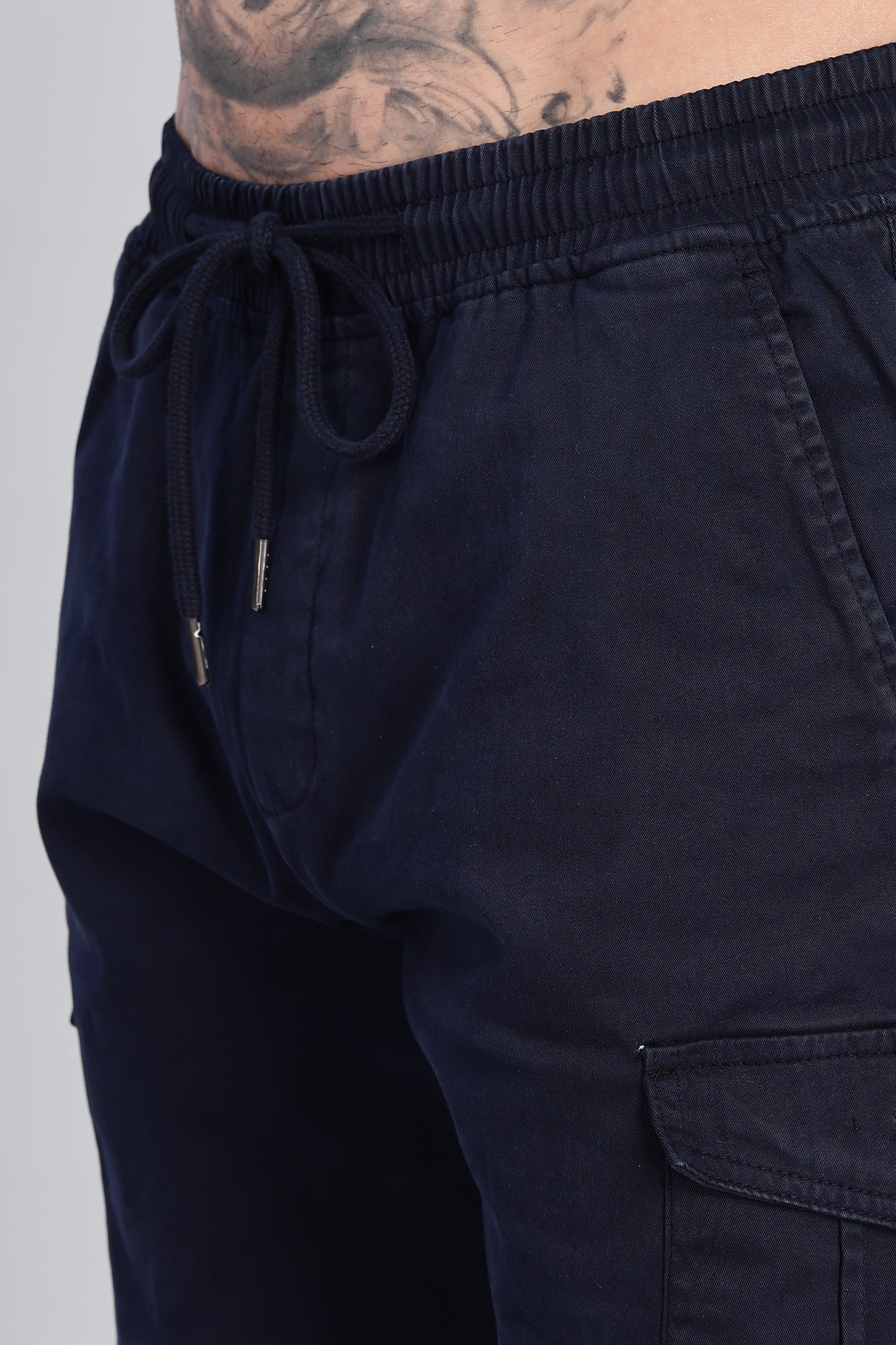 Oldlove Navy Blue Cargo Shorts