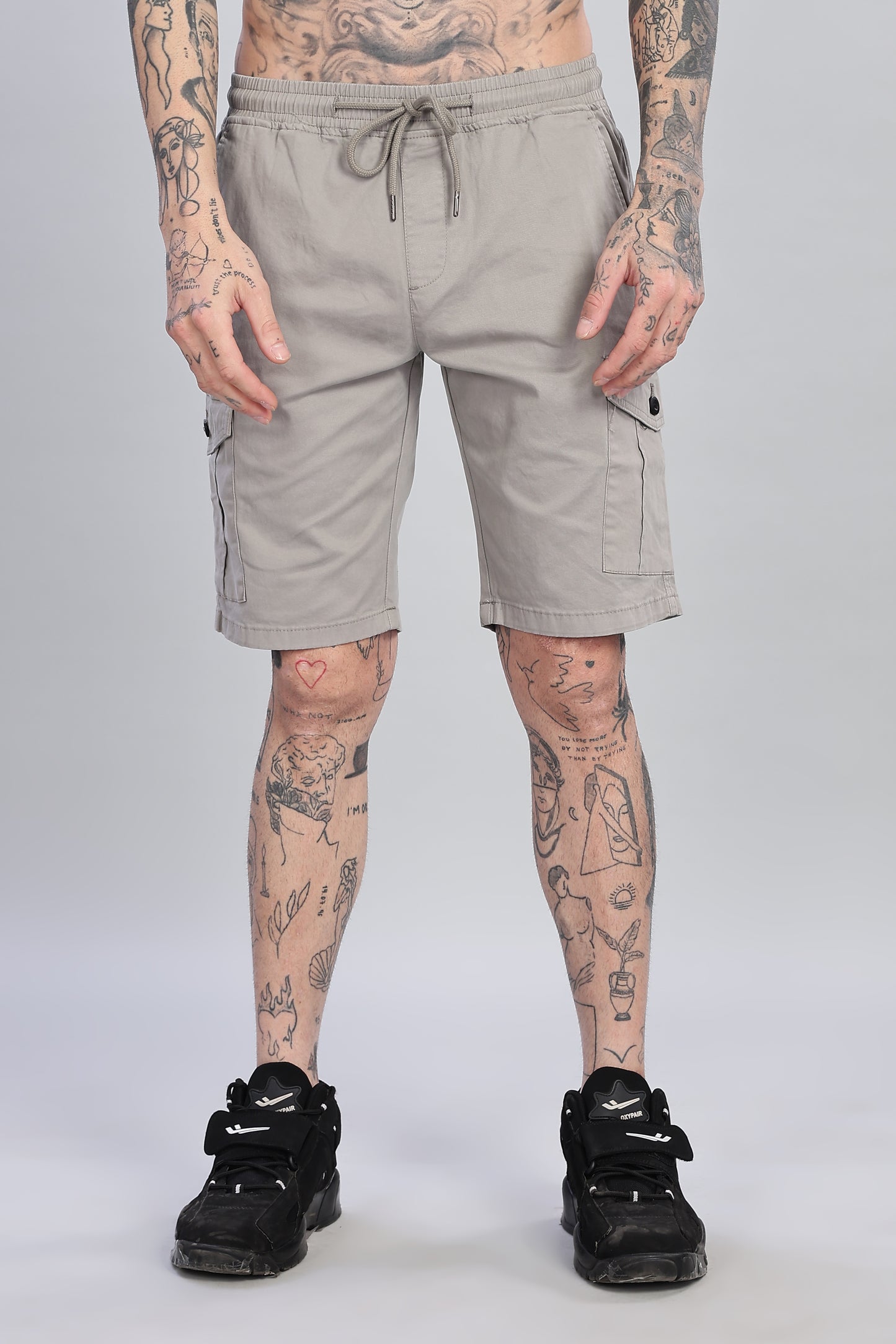 Oldlove Smoke Gray Cargo Shorts