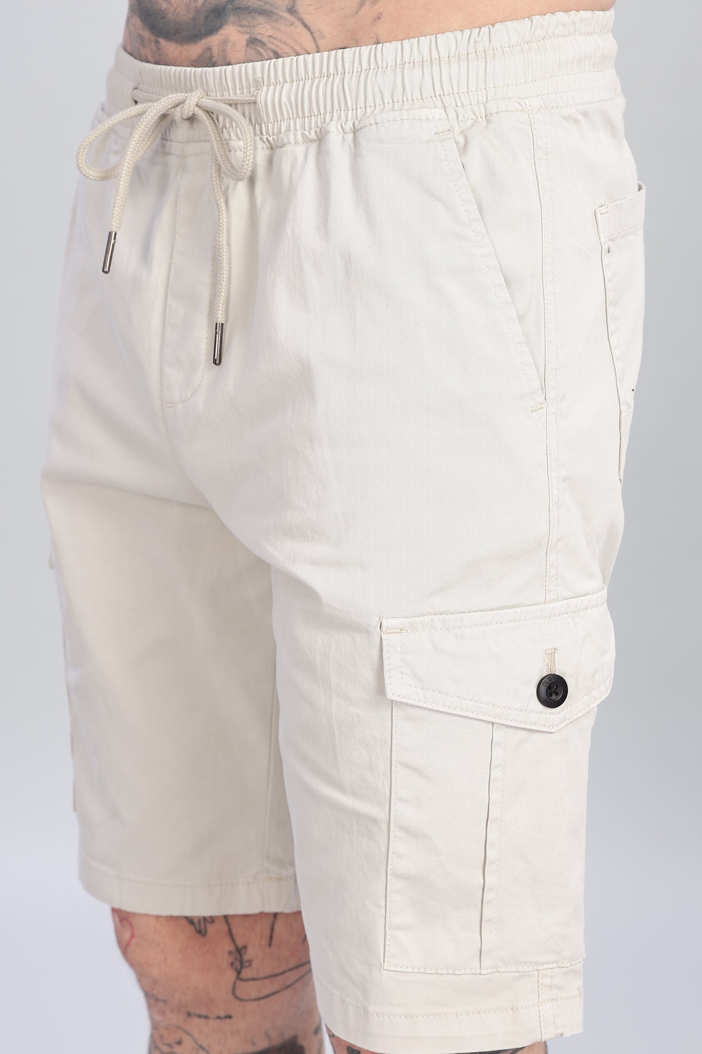Oldlove White Cargo Shorts