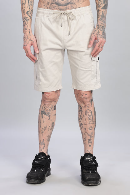 Oldlove White Cargo Shorts