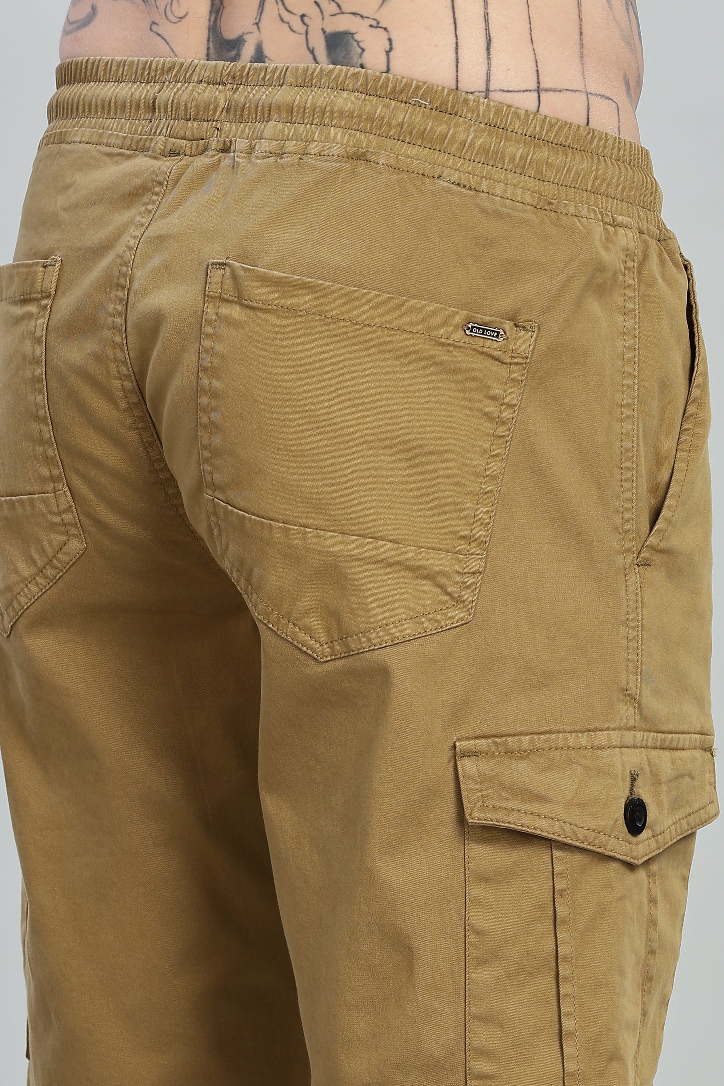 Oldlove Khaki Cargo Shorts