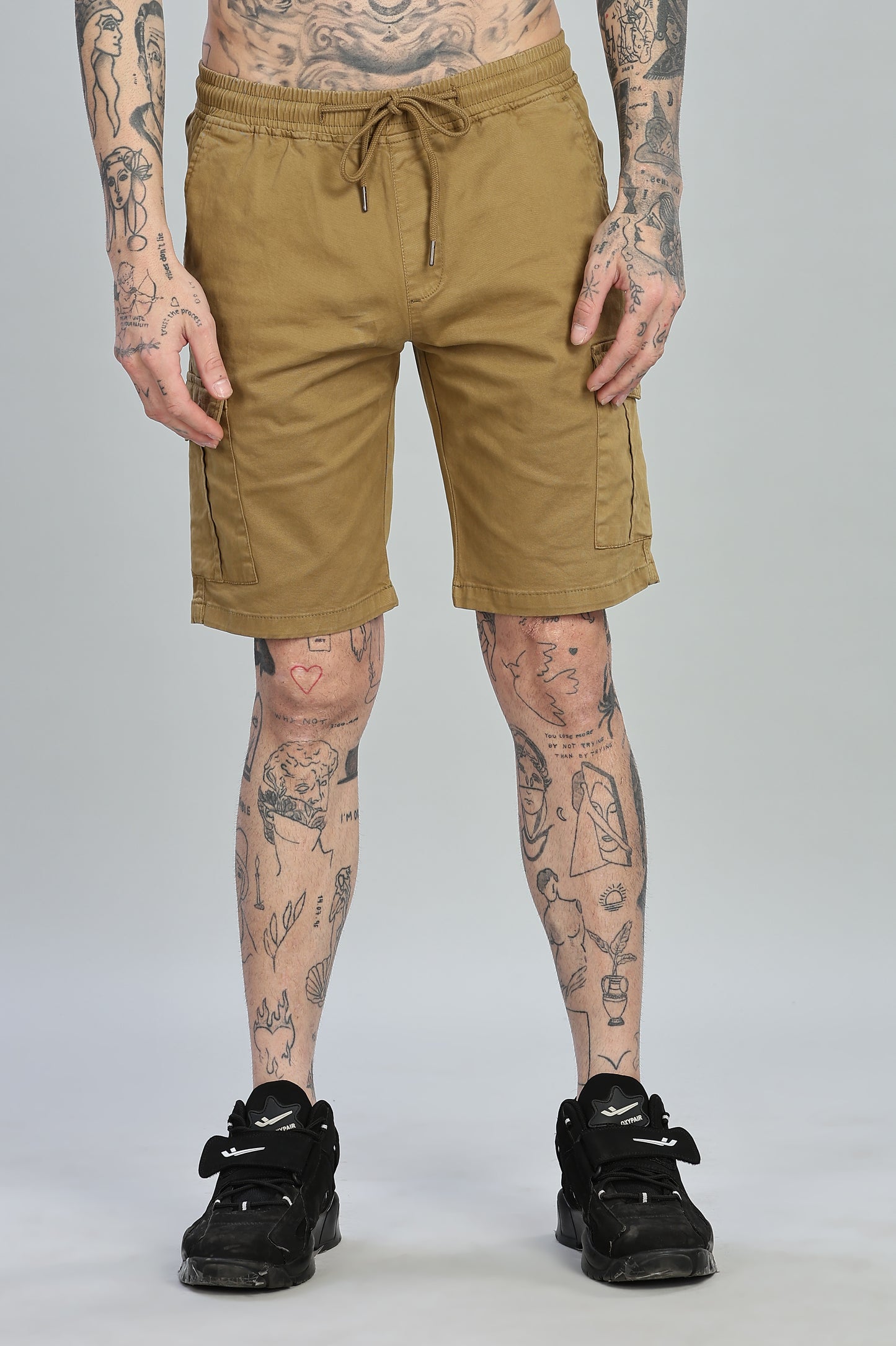 Oldlove Khaki Cargo Shorts