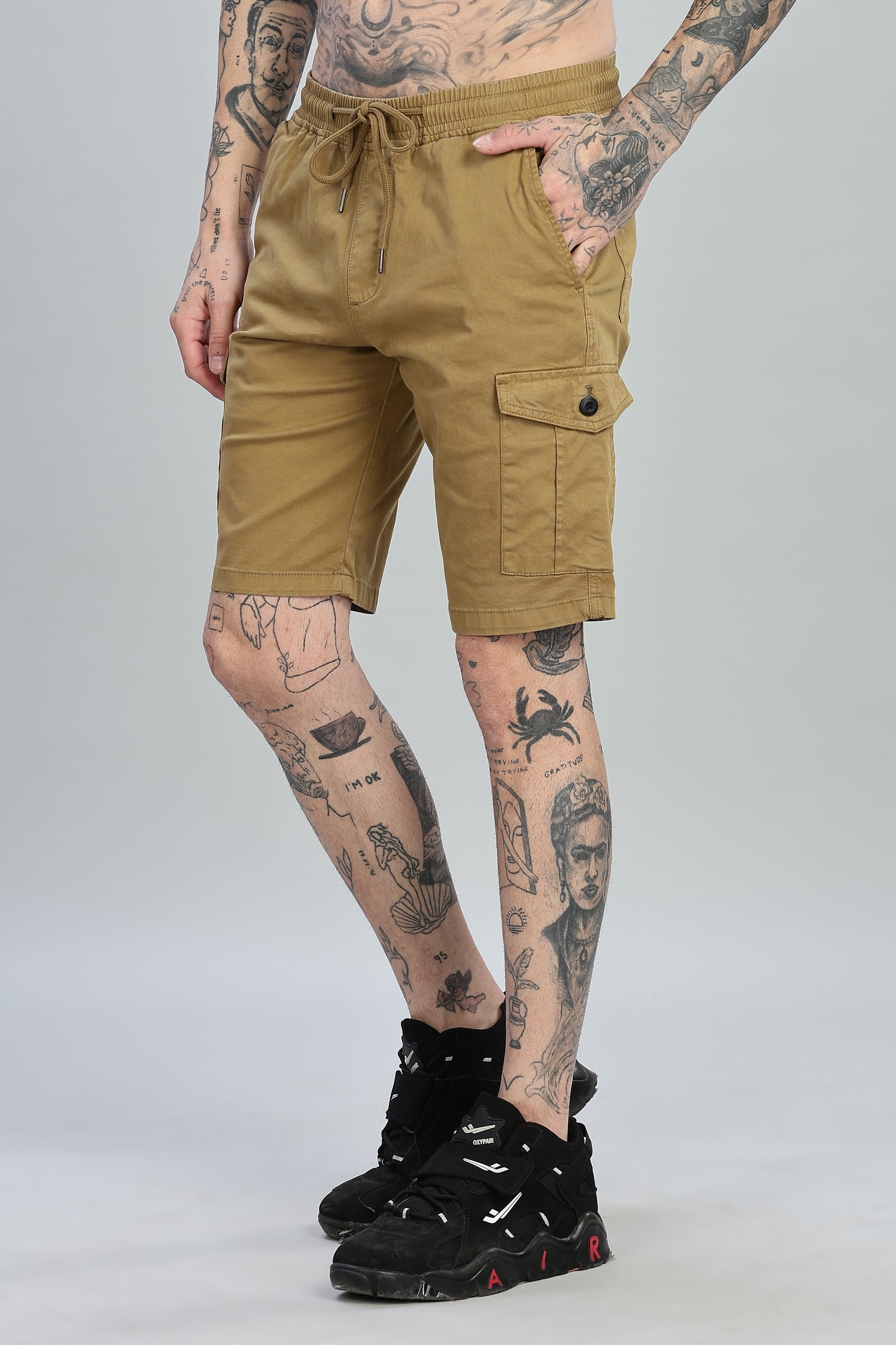 Oldlove Khaki Cargo Shorts