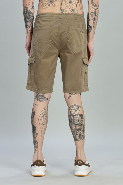 Oldlove Beige Cargo Shorts