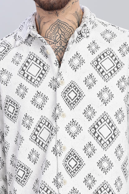 Monochrome Mosaic Shacket