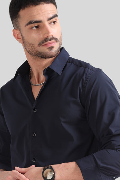 Premium Navy Blue Formal Shirt
