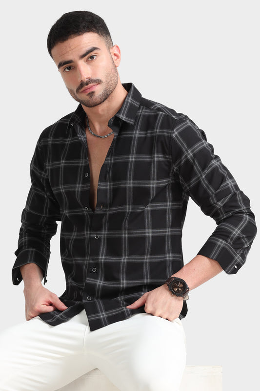 Black & White Checks Shirt