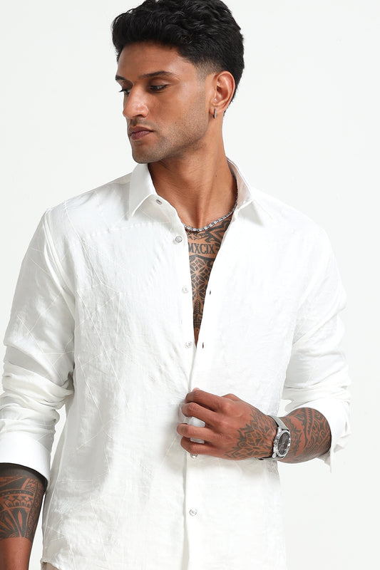 White Textured Shirt