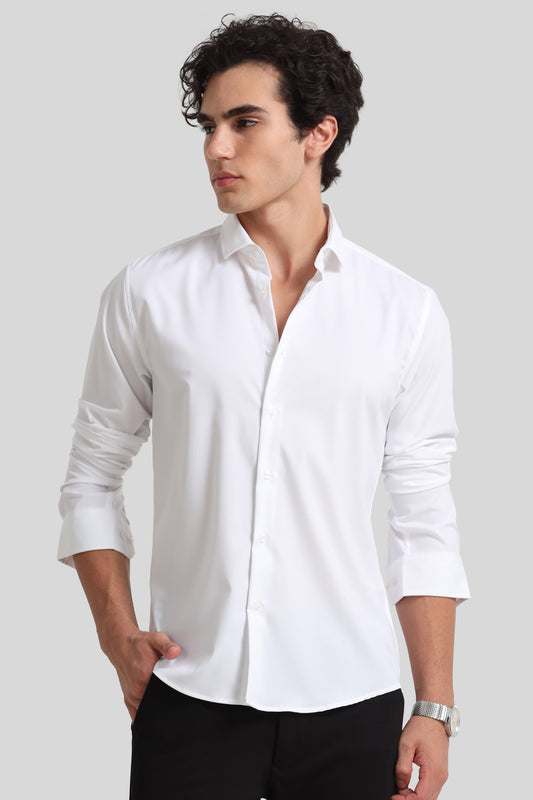Trendy White Formal Shirt