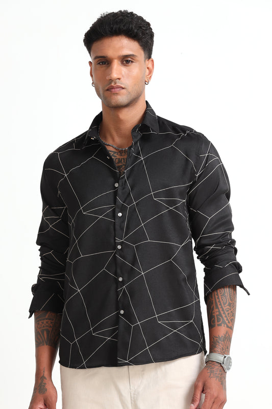 Black Textured Shirt