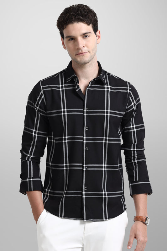 Oldlove Black Check Shirt