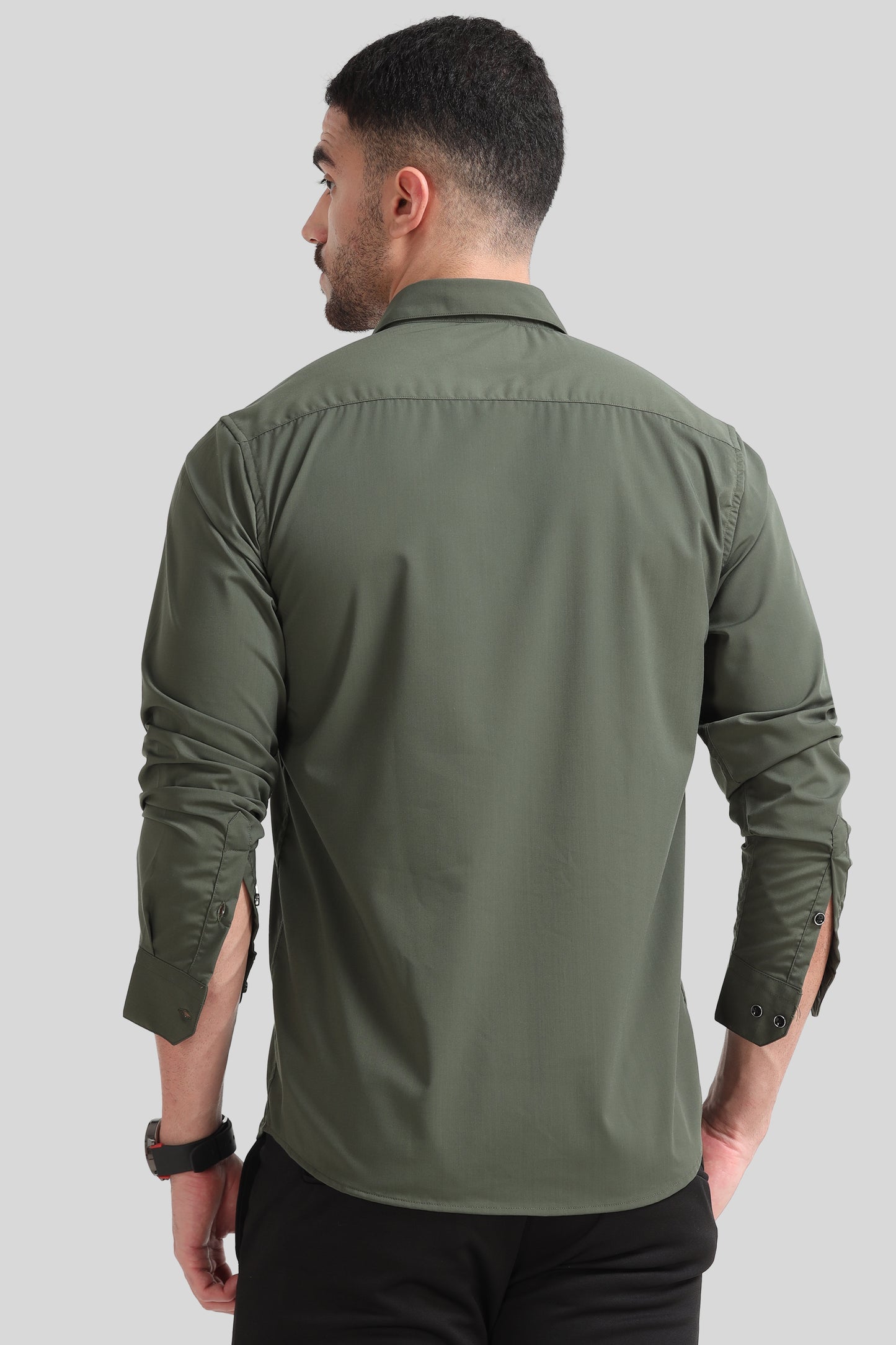 Olive Green Formal Shirt