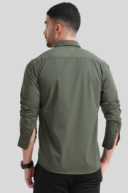 Olive Green Formal Shirt