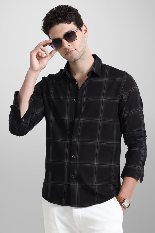 Premium Black Box Check Shirt