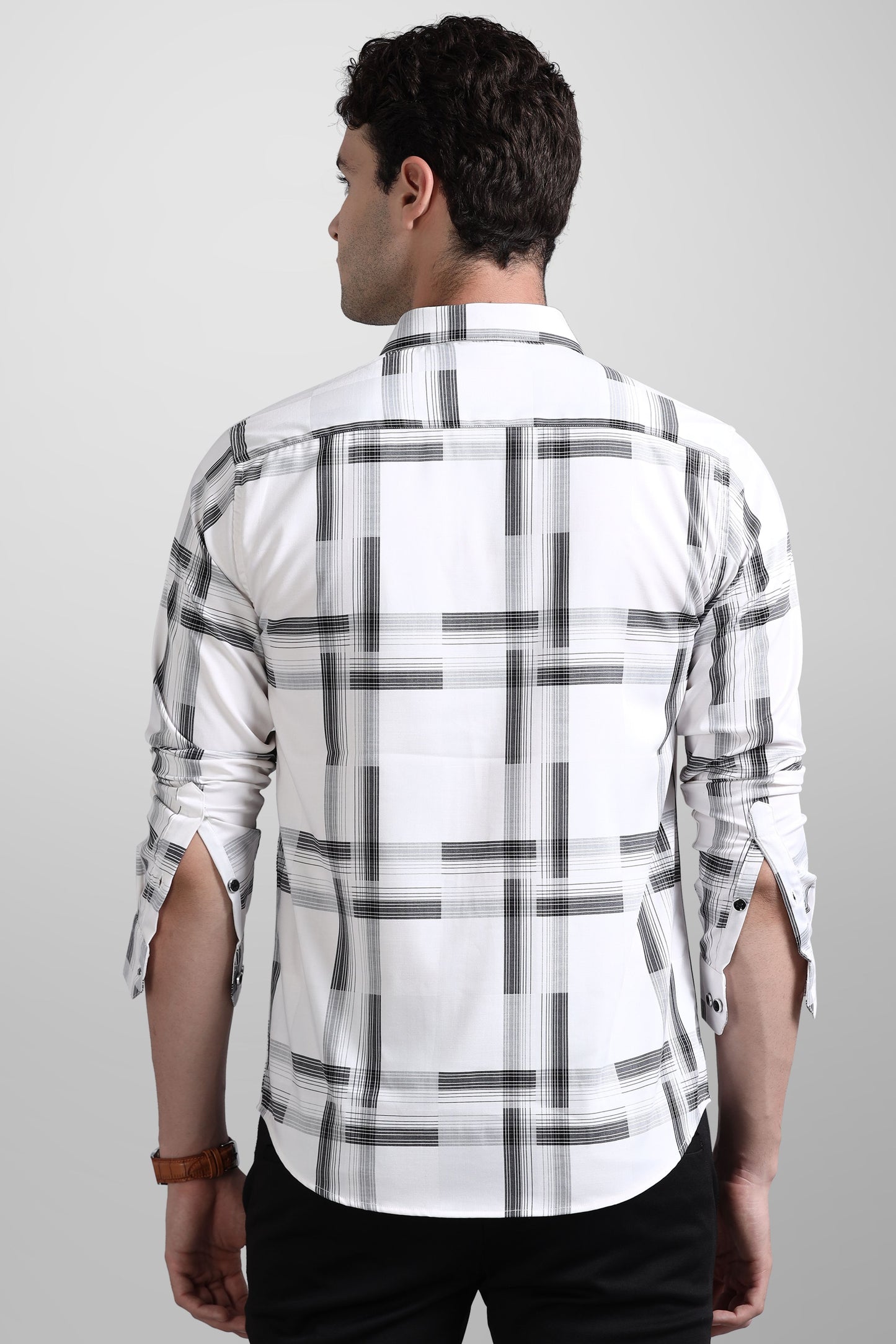 Premium White Check Shirt