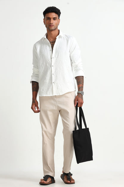 White Textured Shirt