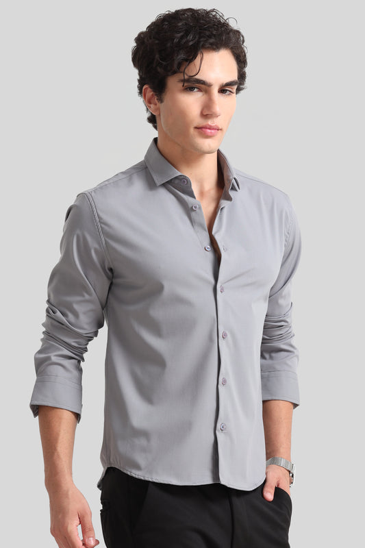 Trendy Grey Formal Shirt
