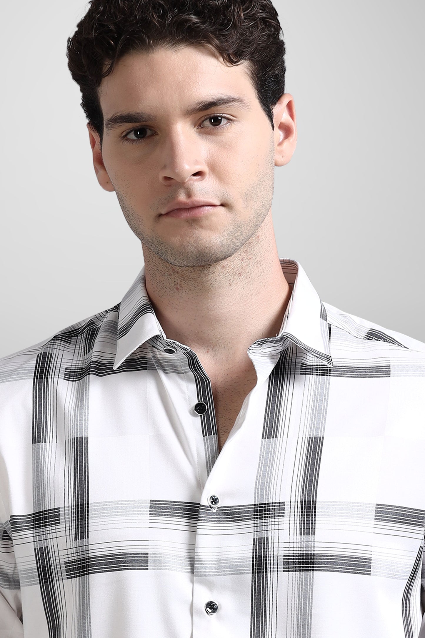 Premium White Check Shirt