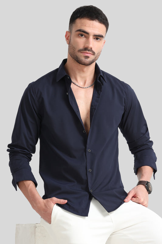 Premium Navy Blue Formal Shirt