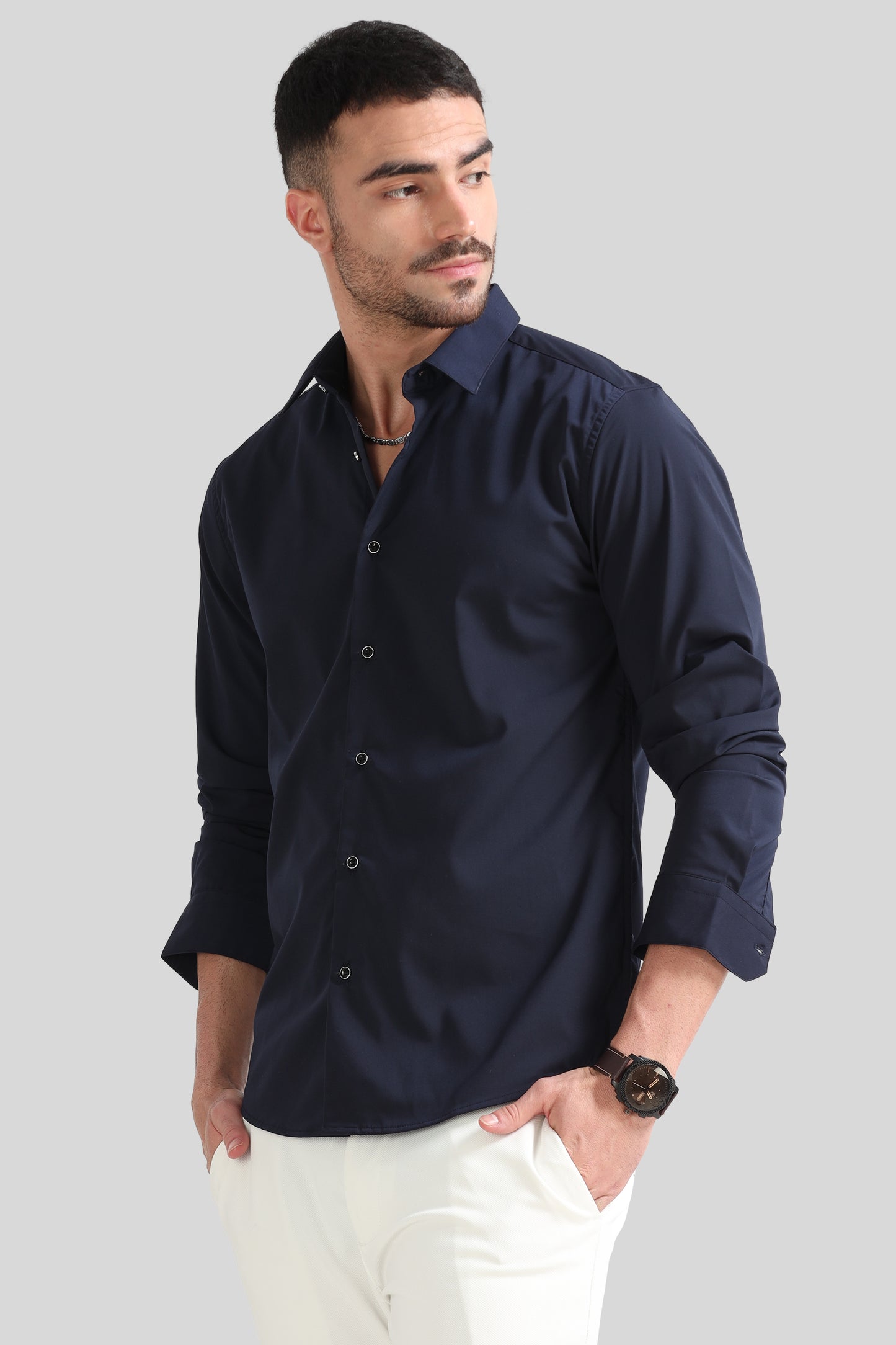 Premium Navy Blue Formal Shirt